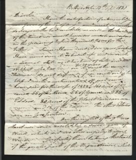 Antigua Danish West Indies Sugar Estate Letter 1821