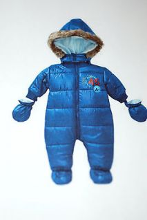 Absorba Baby Boys Microfiber Snowsuit / Navy / Size 6   9 months