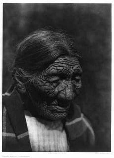 Black Belly,Cheyenne,old Indian woman,Great Plains,c1927,wrinkled face