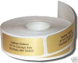 newly listed 600 gold return address labels on rolls time