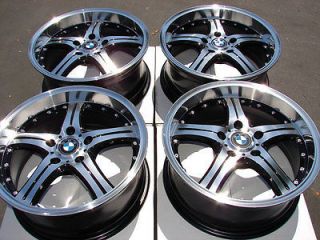 18 5x120 Wheels Polished Black 525 528 530 M3 M6 M5 540 645 745 BMW 