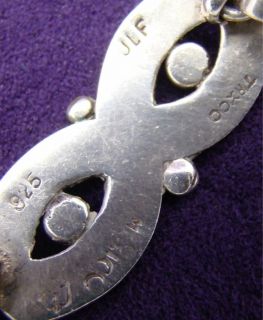 Vintage Jose Luis Flores Taxco Mexican Sterling Silver Necklace
