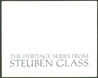 Steuben Glass Flower Bowl Foliated Vase Folder 1984