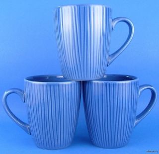 alco industries 3 coffee latte mugs cobalt blue glaze  9 99 