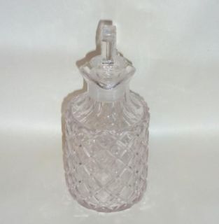 Stunning Antique Mold Blown 7 Pattern Glass Oil Vinegar Cruet w 