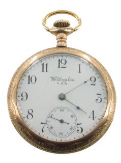 Antique Elgin Wellington USA GF Gold Filled Pocket Watch Working 1 5 