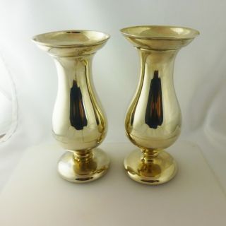 Lovely Pair of Solid Silver Vases London 1908 Antique Solid Silver 