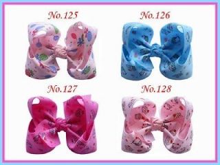 22 Girl Costume Boutique 4 4.5 Inch ABC Hair Bows Clip 242 No. D6B
