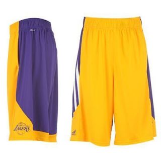LA Lakers   NBA Basketball Shorts   Yellow / Purple   S,M,L,XL