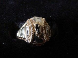 Old 10K Yellow/White/Rose Gold 1953 JHS High School Class Ring Size 8
