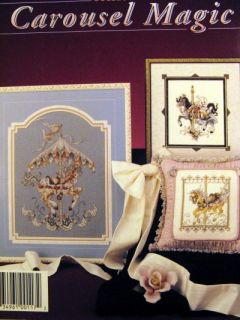 Cross Stitch Pattern Booklet Antique Carousel Horses