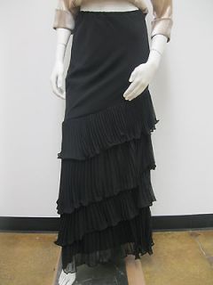 xscape size 6 waist band pleated chiffon skirt