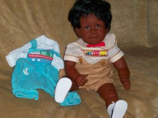 Apple Valley Baby Boy AA black doll real features OOAK Custom Pat 