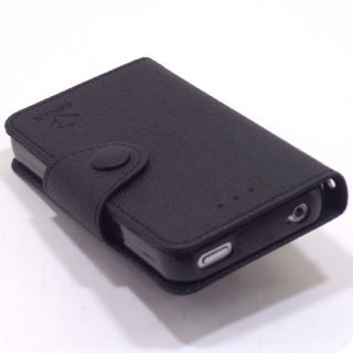   Case Protect Cover Clutch Pouch Diary Wallet Black for Apple iPhone 4