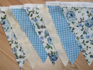 Handmade Fabric Bunting Vintage Designs 12ft 12 Flags £4.50 each free 