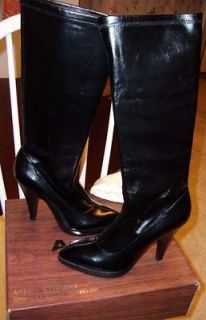 NEW Andrew Stevens ANTEBI Knee High Sexy Patent Leather Boots Size 8 $ 