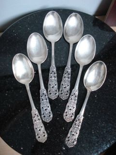 set of 6 th marthinsen sterling teaspoons andres valore time