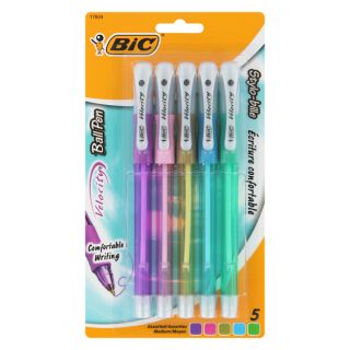 Bic Velocity Assorted Medium Stick Ballpoint Pens
