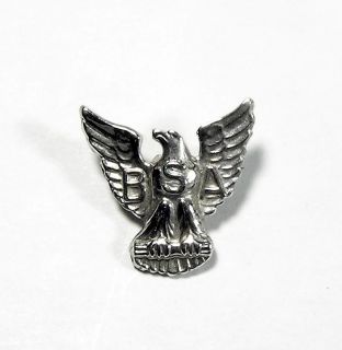 Vintage Boy Scout BSA Sterling Silver Eagle Lapel Pin