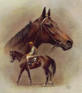 Fred Stone Kelso Eddie Arcaro Up Race Horse Print