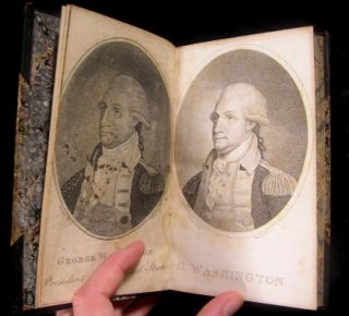 Epistles from General George Washington 1796 NY w/ 2 stipple portraits 