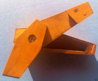 Antique Coffin Shaped Pocket Snuff Box Circa 1850