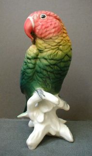 Karl Ens Porcelain Parrot Bird Figure Lovebird