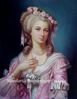 Oil Painting Royal Queen Marie Antoinette of France Louis XVI Her Last 