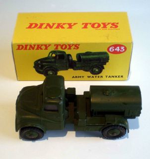 Excellent Dinky Toys Military Army Water Tanker 643 Boxed