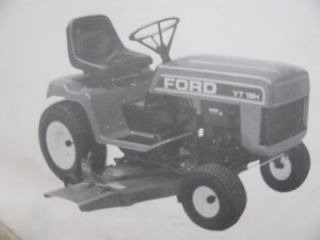 original ford yt 18h yard lawn tractor operators owners manual