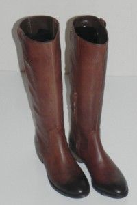 arturo chiang emery brown leather riding boots size 6 5 new