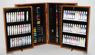 Traveling Art Studio Battat Kit Set Oil Acrylic Water Paints and More 