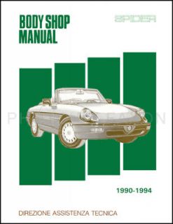 Alfa Romeo Spider Body Shop Manual 1991 1992 1993 1994 Veloce Graduate 