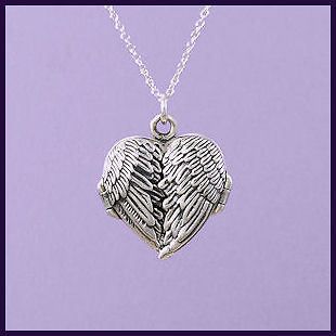 sterling silver angel wings locket necklace a104 from united kingdom