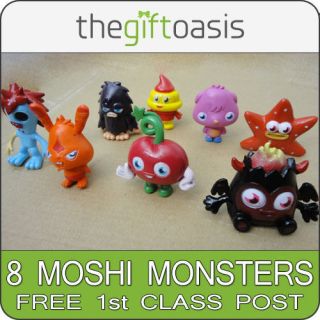 Moshi Monster Figures  coolio diavlo fumble furi katsuma luvli poppet 