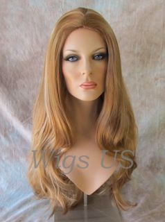 Wigs Strawberry Pale Blond Extra Long Full Skin Top Wig