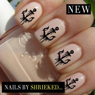 Dripping Anchor Decal Trendy Nail Art Water Transfers Stickers Wraps 