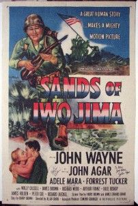 John Wayne Sands of Iwo Jima Autographed Movie Poster