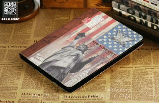 classic smart statue of liberty pu leather case for apple ipad 2 3 the 