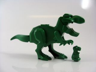    Green Dinosaur Tyrannosaurus Rex and Baby 5975 5987 T Rex Transport
