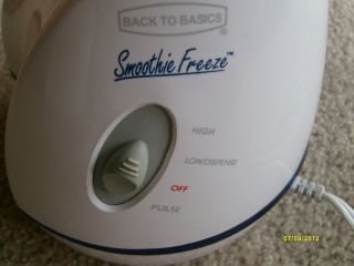 Back to Basics Smoothie Freeze Electric Pulse Blender Maker No Pitcher 