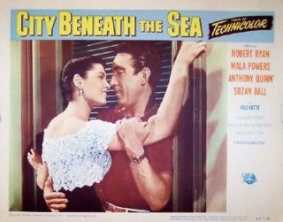 CITY BENEATH THE SEA (1953) RARE ANTHONY QUINN & SUZAN BALL PORTRAIT 