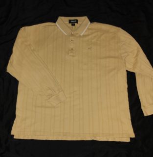 ASHWORTH Long Sleeve Tan Polo Shirt (Mens LARGE)