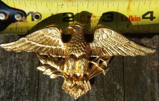 Military Militaria Eagle Gold Guild Pin Back Large 4