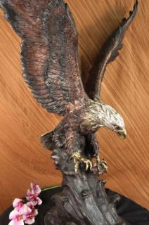 Life Size American Bald Eagle Special Patina Hand Made Bronze 