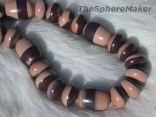 Siaz Zebra Rock Beads RARE Argillite Gemstones 4 Necklace Australia 