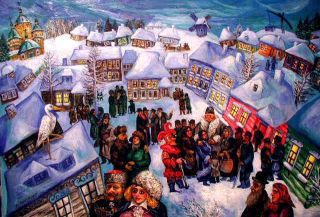 Winter in Old Russian Town ARI Roussimoff Painting International 