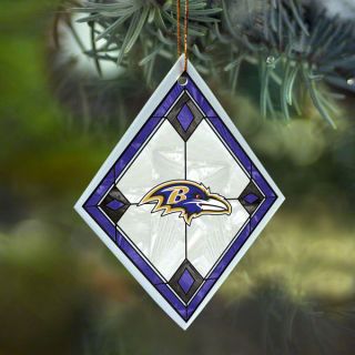 baltimore ravens art glass ornament