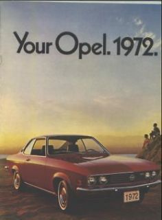 1972 opel deluxe sales catalog with gt and other models