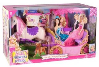 Mattel Barbie Doll Dream House Princess Charm School Horse and 